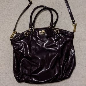 COACH MADISON LINDSAY PATENT LEATHER LARGE PURSE